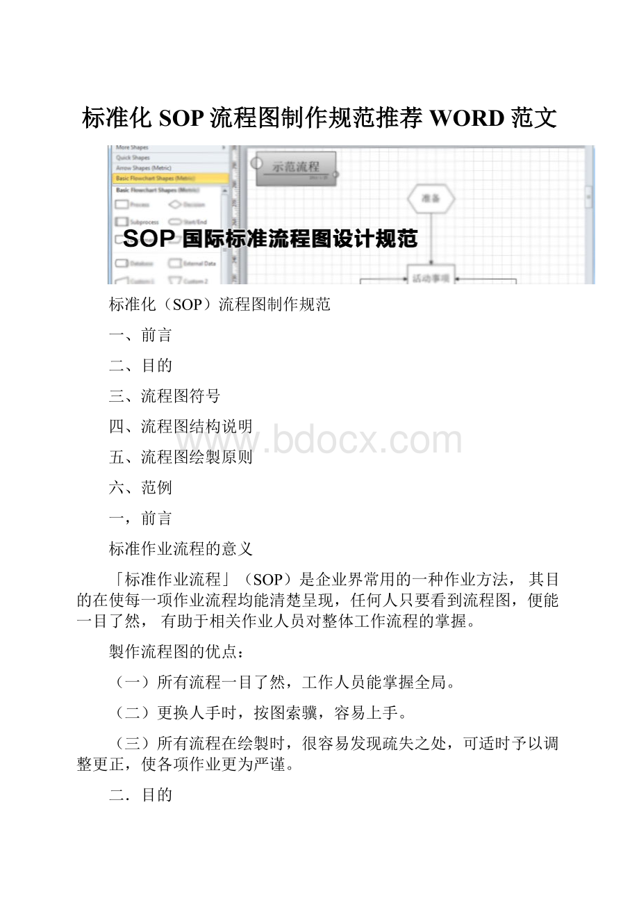 标准化SOP流程图制作规范推荐WORD范文.docx_第1页