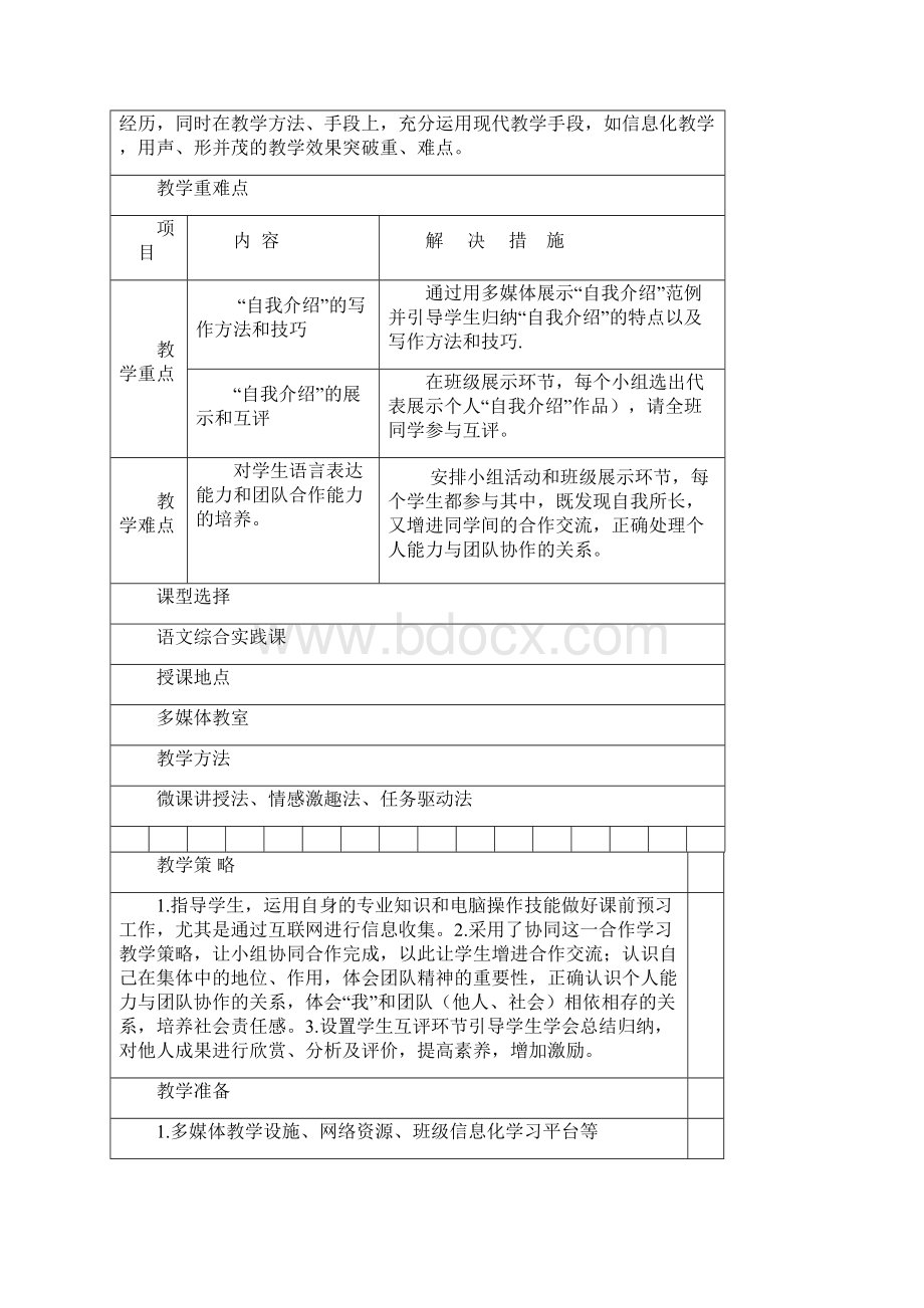 《认识自我 展现自我》教学设计.docx_第2页