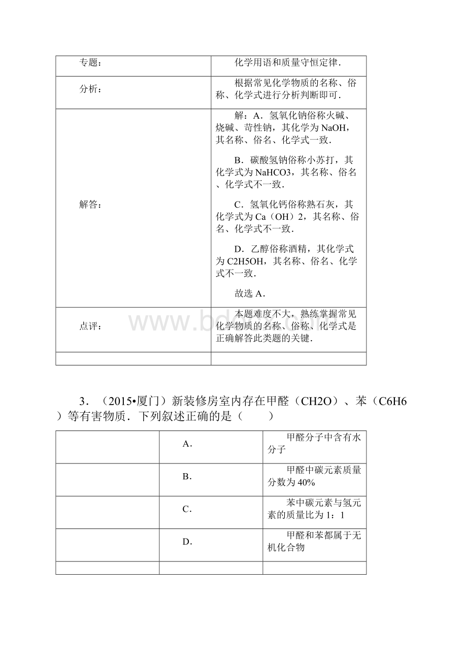 化学中考试题分类汇编化合价与化学式.docx_第3页