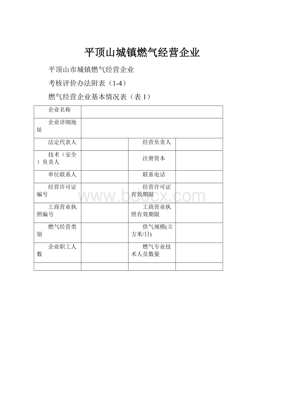 平顶山城镇燃气经营企业.docx_第1页