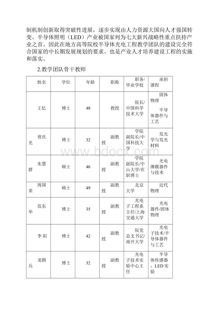 五邑大学半导体光电LED绿色光源教学团队团队及组成1.docx_第2页