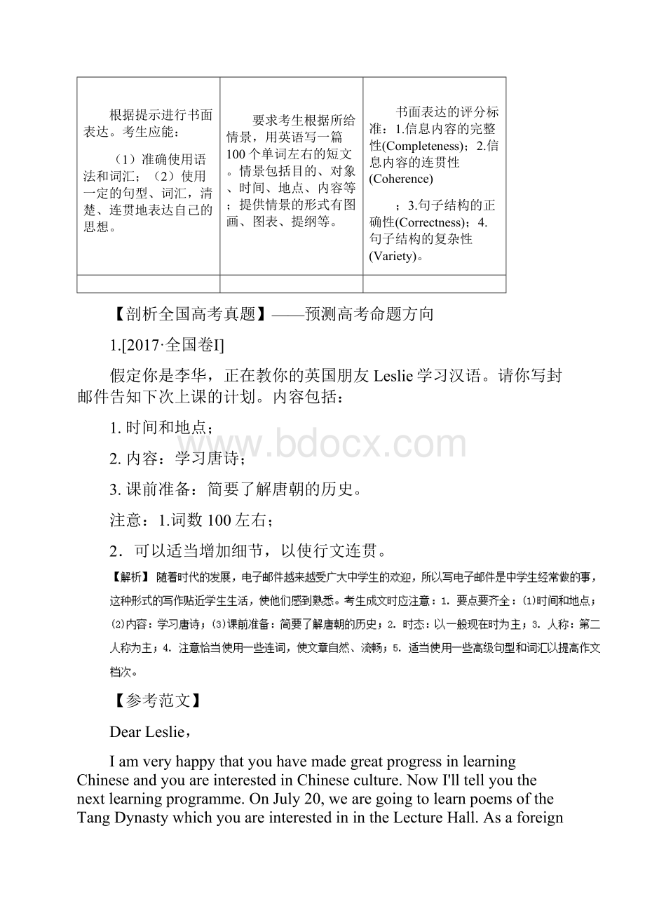 高考英语二轮复习课堂专练专题10 书面表达2.docx_第2页