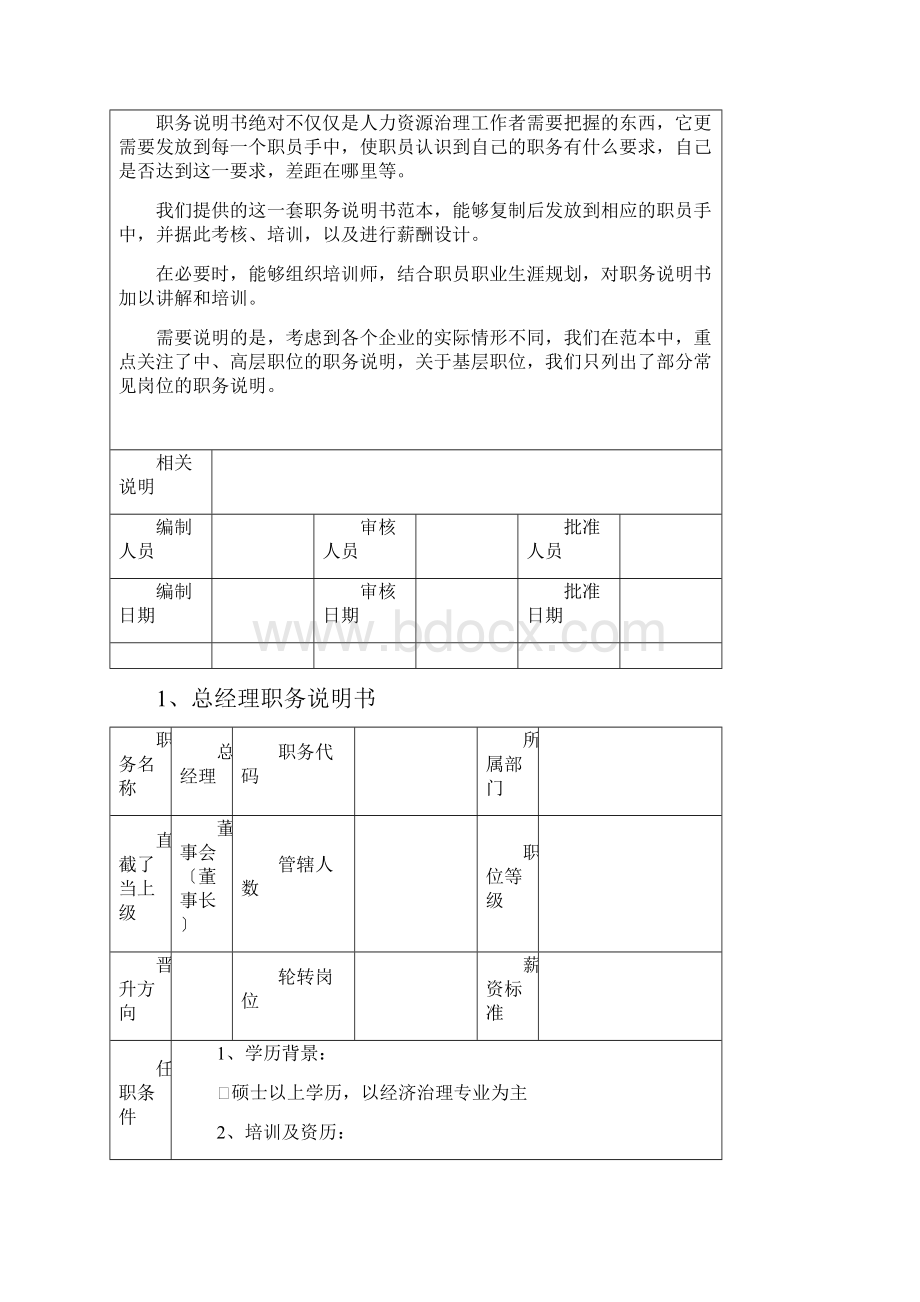 某集团职务说明书范本.docx_第2页