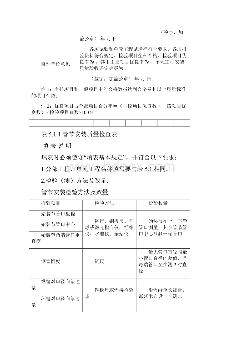 最新版水利工程金属结构质量评定表及填表说明.docx_第3页