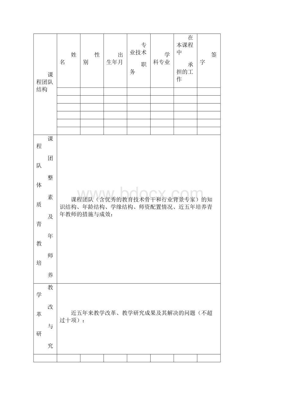 中南民族大学校级在线课程认定申请表模板.docx_第3页