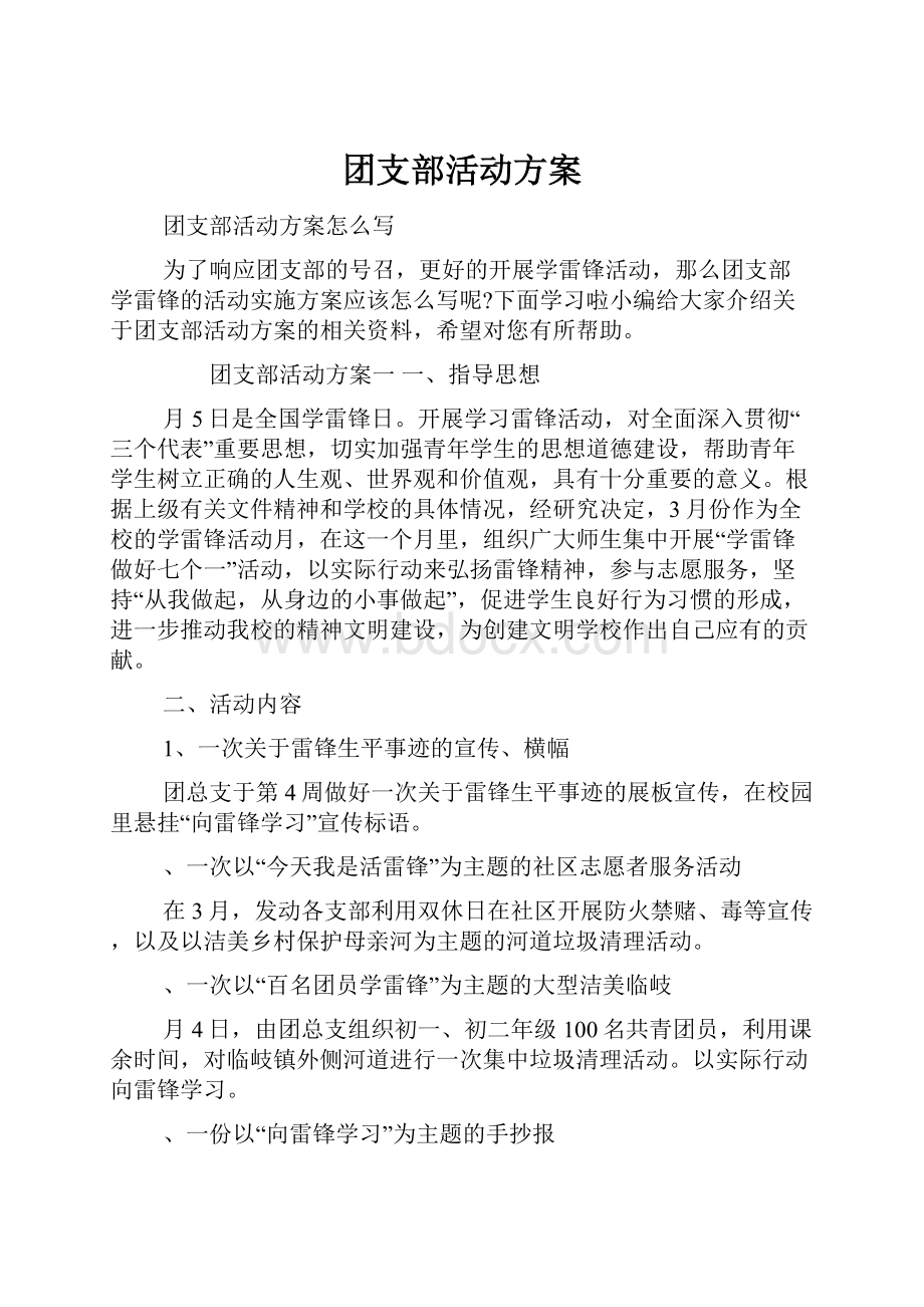 团支部活动方案.docx