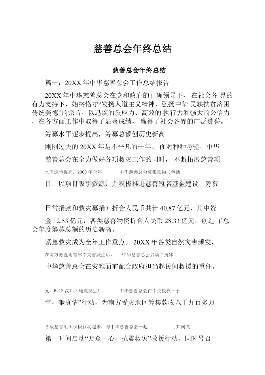 慈善总会年终总结.docx