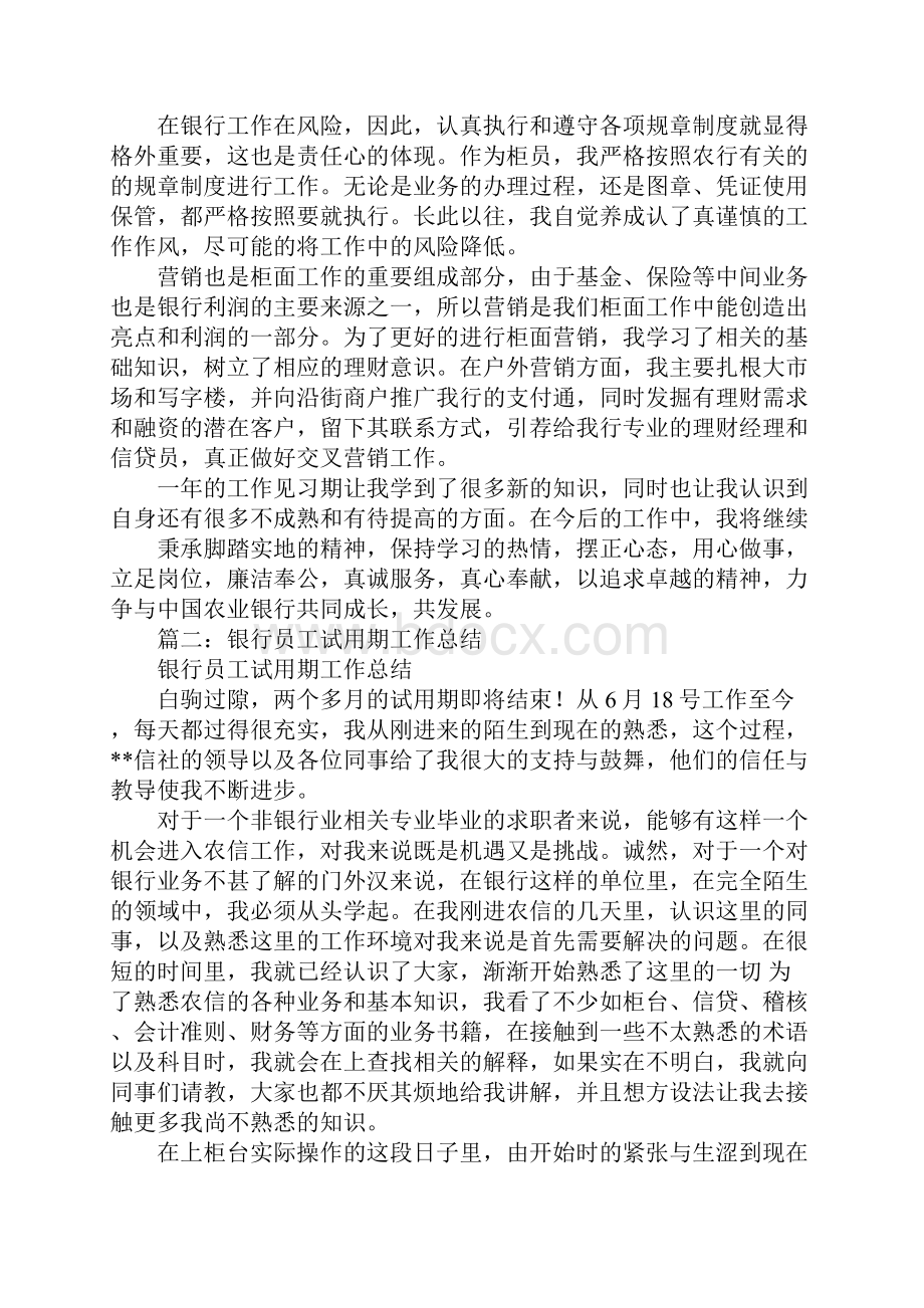 银行见习期工作总结.docx_第2页