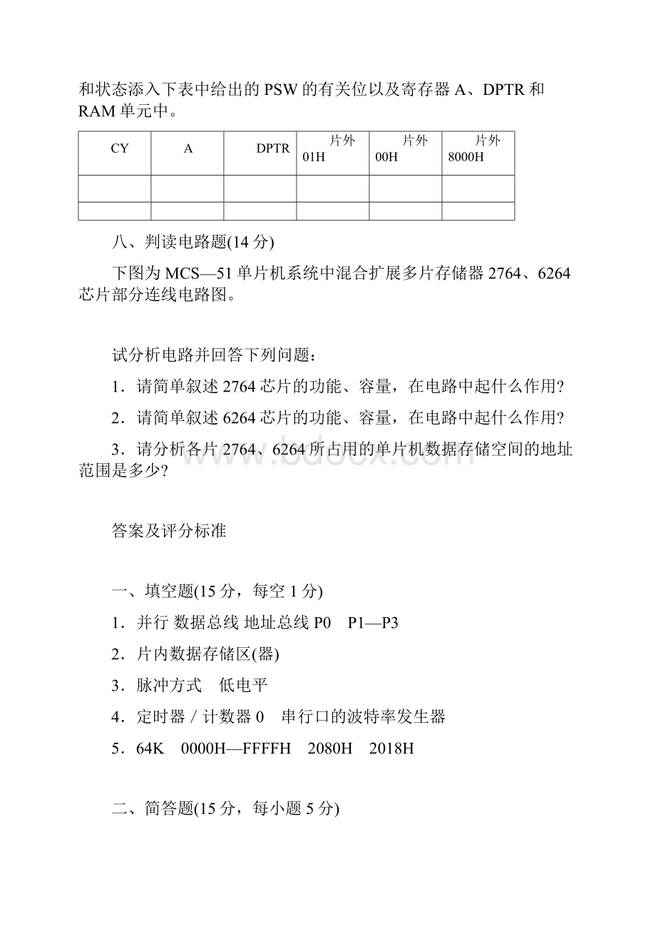 完整word版单片机考试试题及答案.docx_第3页