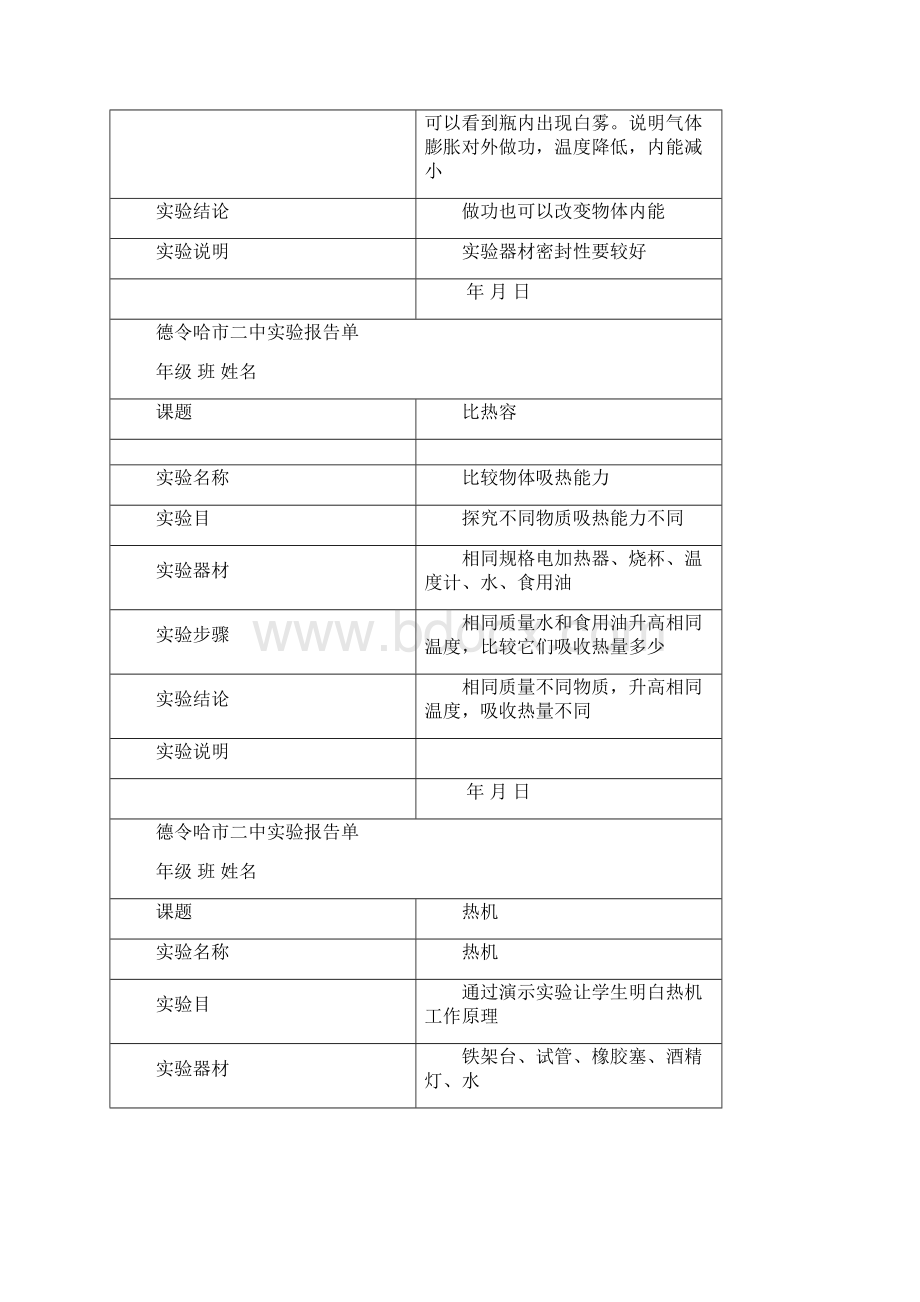 实验报告单九年级上.docx_第2页