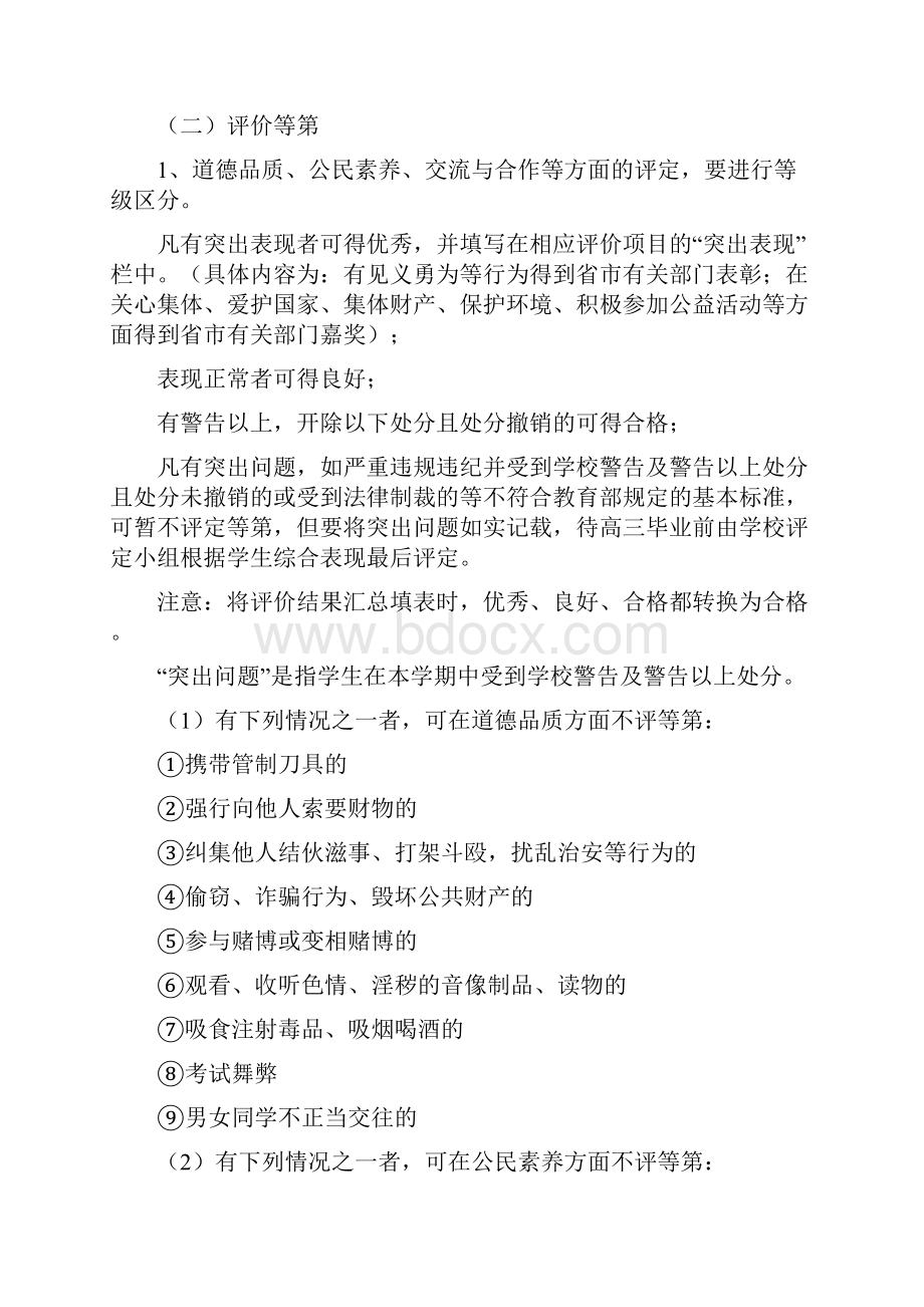 高中学业水平考试综合素质评价细则.docx_第3页