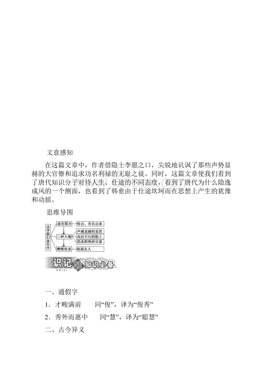 高中语文苏教版选修唐宋八大家散文选读教学案专题六 第18课 送李愿归盘谷序含答案.docx_第3页