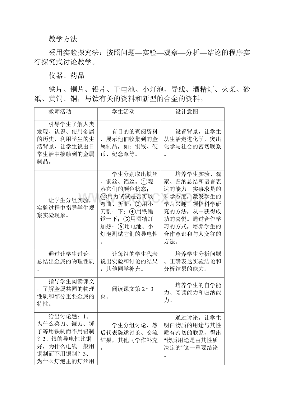 人教版九年级化学下册全册教案.docx_第2页