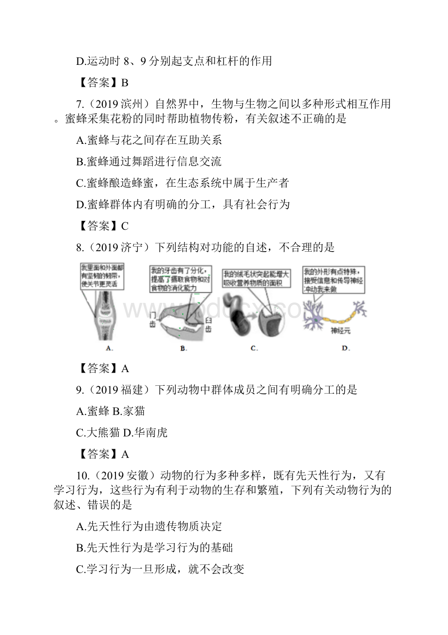 精编版中考生物试题分类汇编生物圈中的其他生物专题.docx_第3页