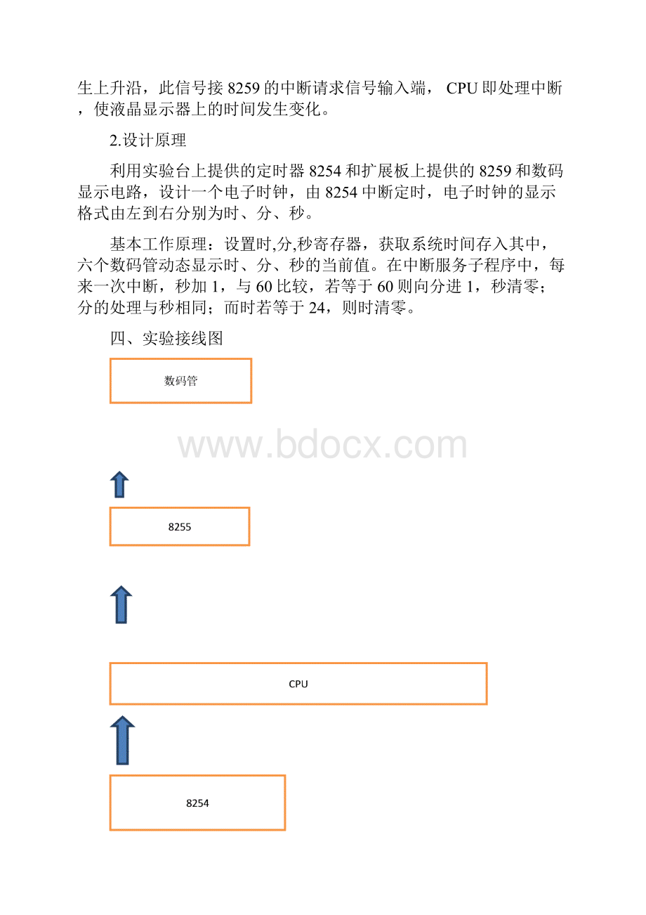 微机原理实验报告电子钟.docx_第3页