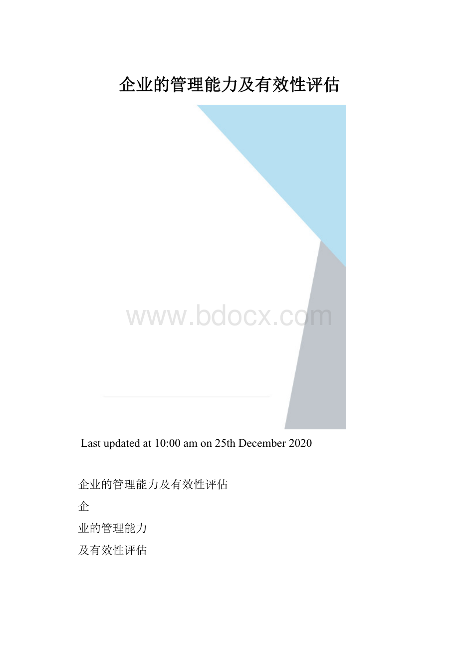 企业的管理能力及有效性评估.docx_第1页