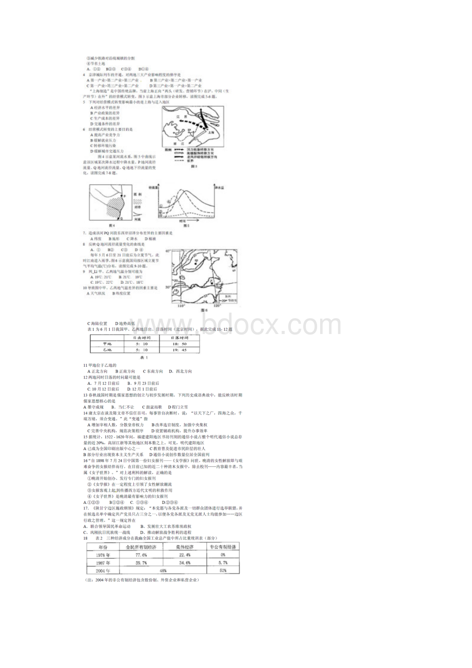 福建高考适应性练习文科综合宁德卷.docx_第2页