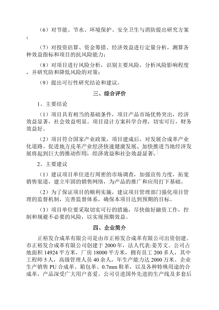 PU合成革立项可行性实施报告代建议书.docx_第3页