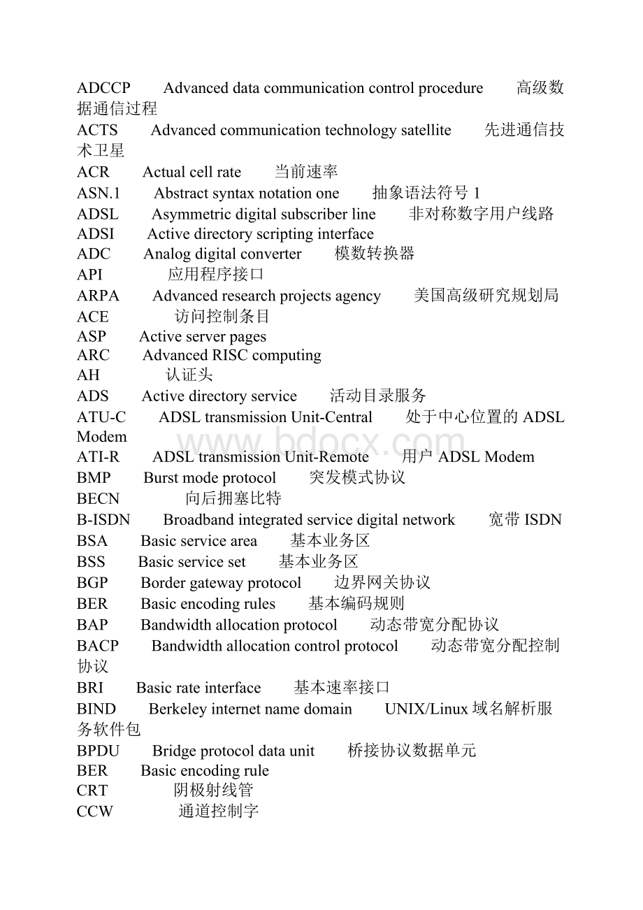 软考网络工程师英语词汇集资料.docx_第2页