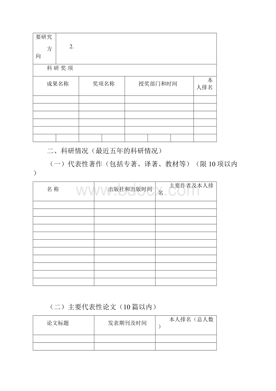 云南财经大学高层次人才引进申请表模板.docx_第3页