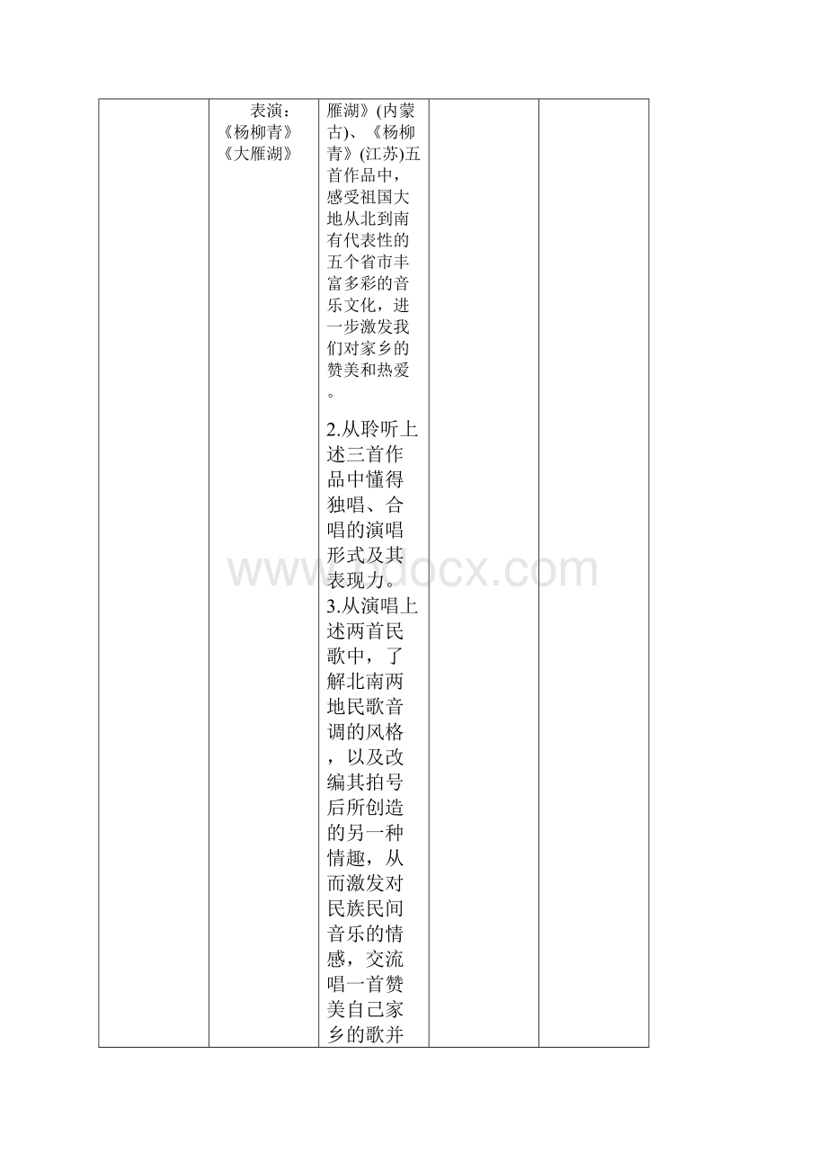 新人教版小学音乐四年级下册教学计划.docx_第3页