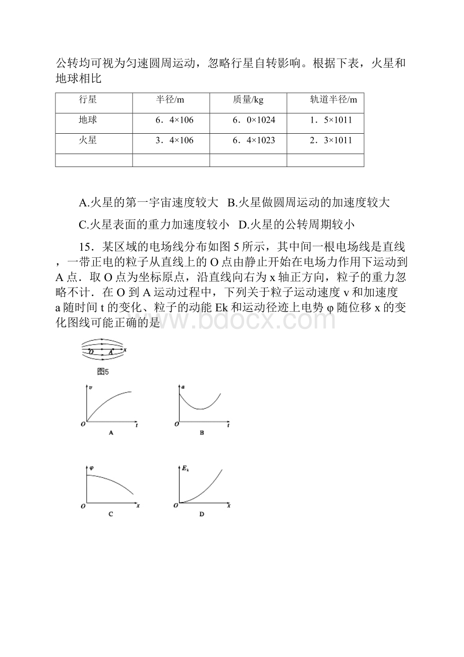 四川省成都龙泉中学届高考模拟一理科综合物理试题含答案.docx_第2页