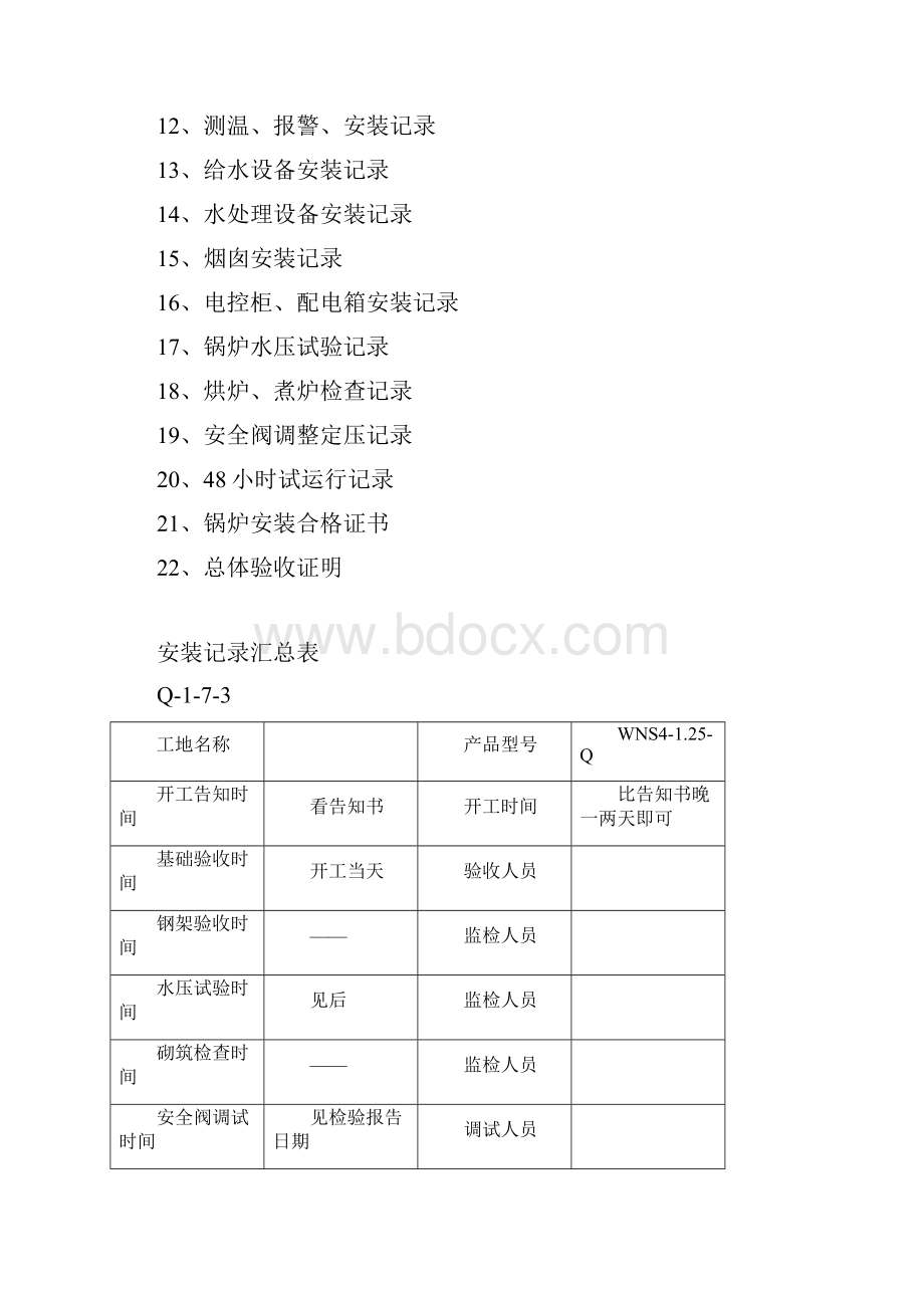 燃气油蒸汽锅炉安装记录 漯河卫校.docx_第2页