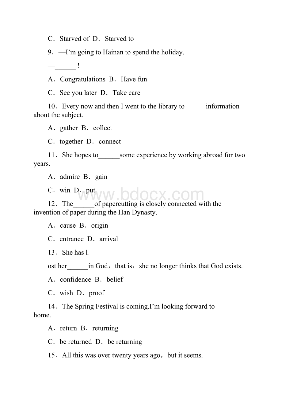 整理好的高中英语 12 Warming UpReading Language Points课时演练 新人教版必修3.docx_第3页