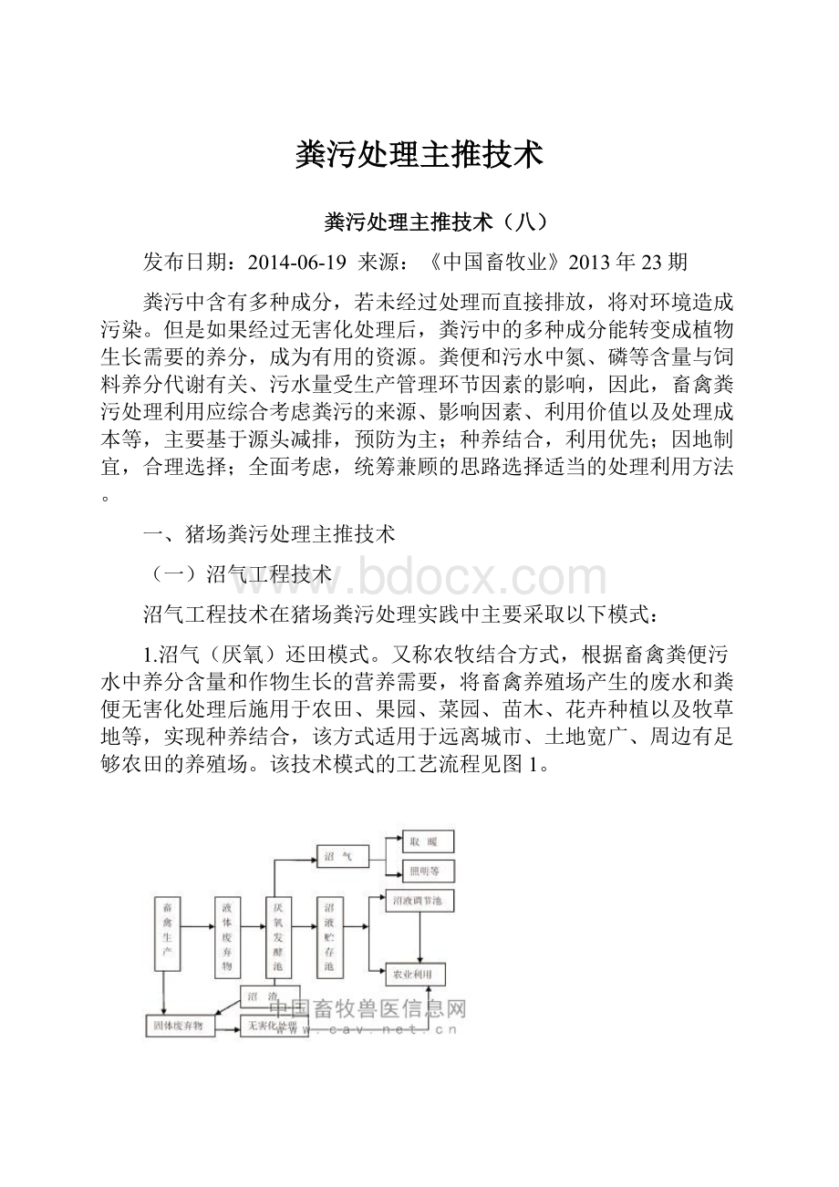 粪污处理主推技术.docx