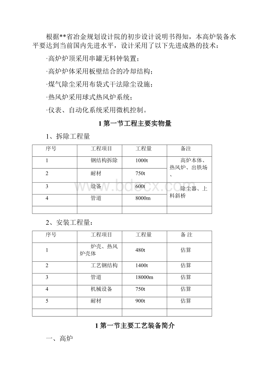 某钢厂新建高炉工程施工组织设计方案.docx_第2页