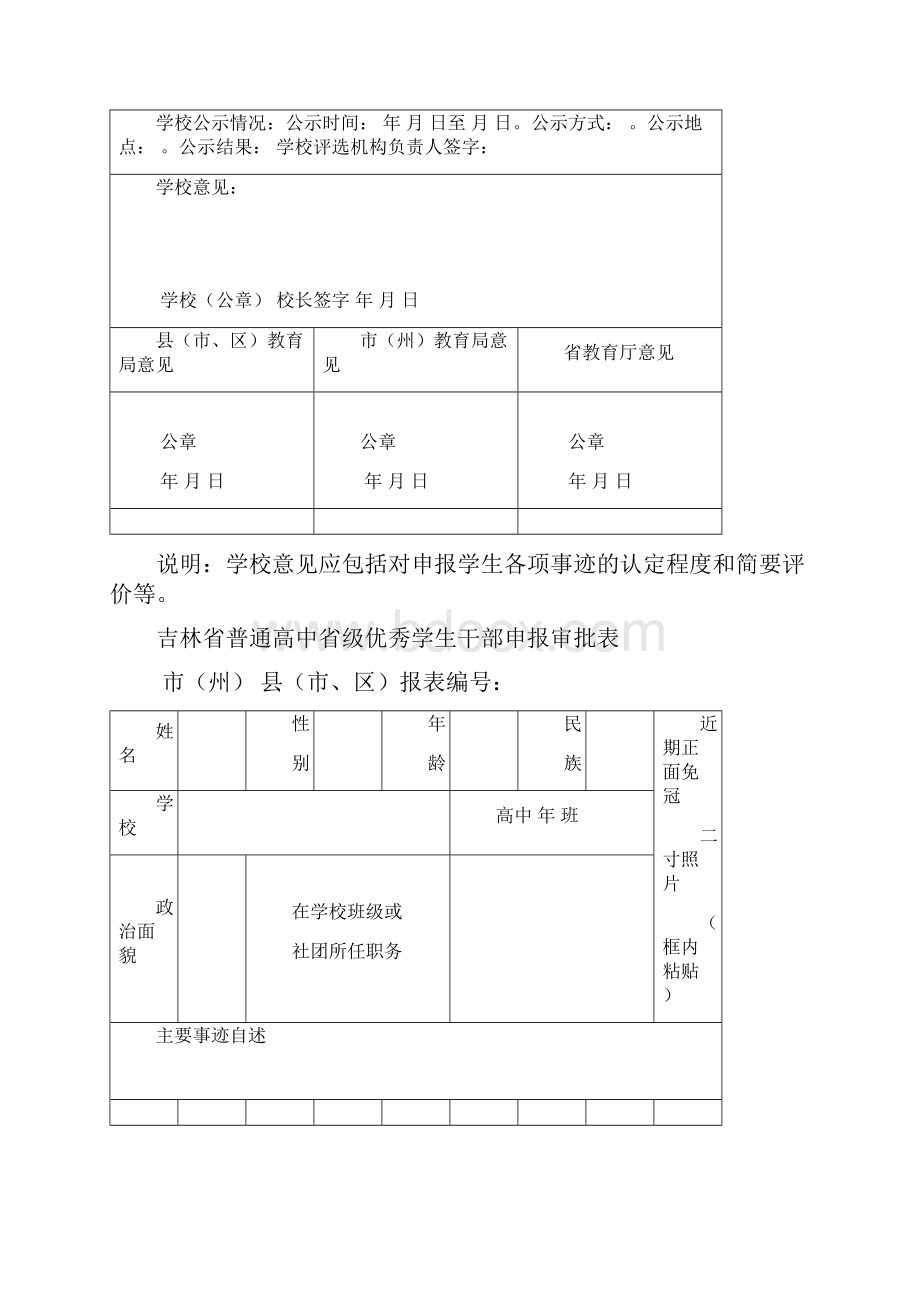 吉林省普通高中省级三好学生申报审批表.docx_第2页