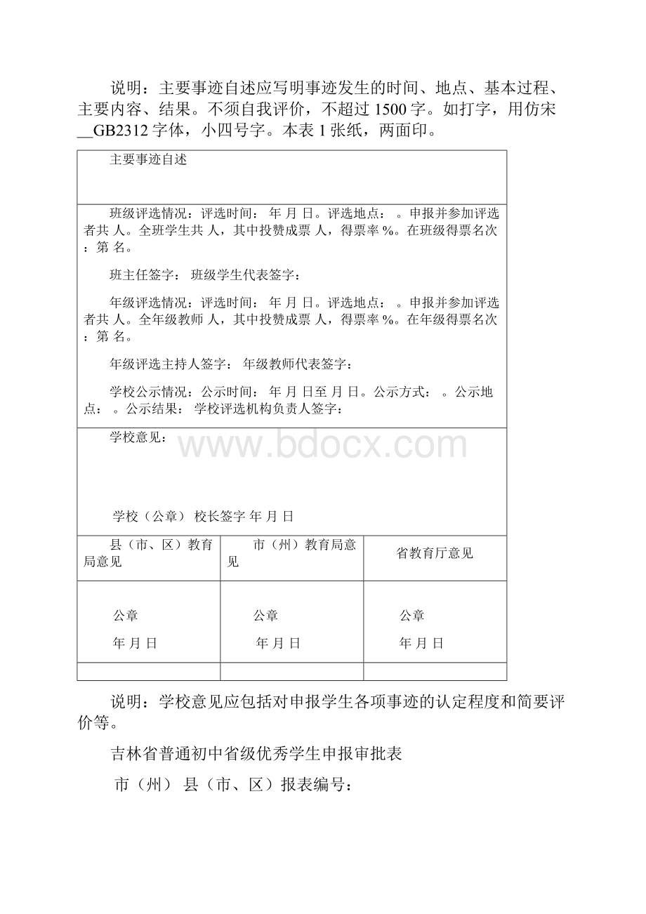 吉林省普通高中省级三好学生申报审批表.docx_第3页