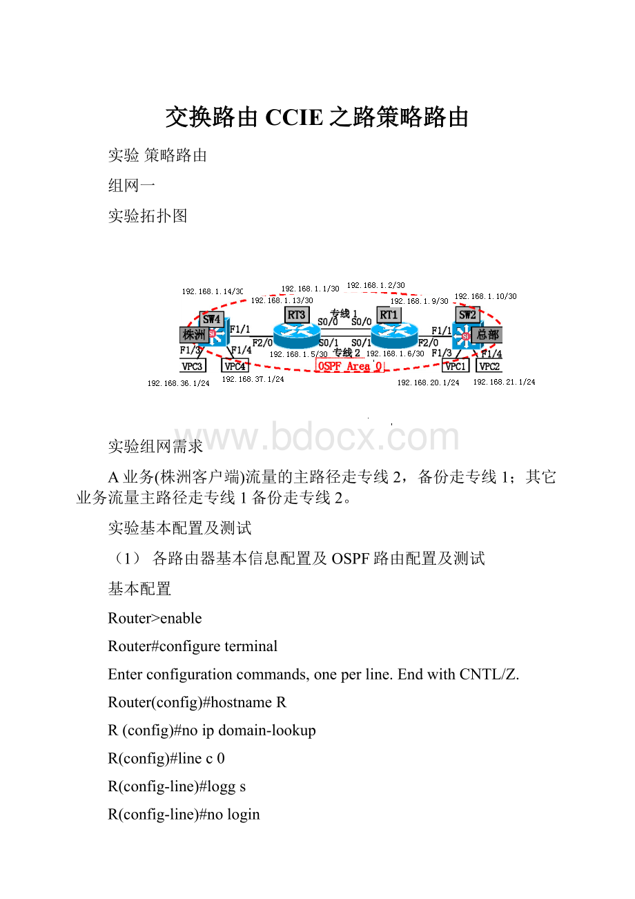 交换路由CCIE之路策略路由.docx