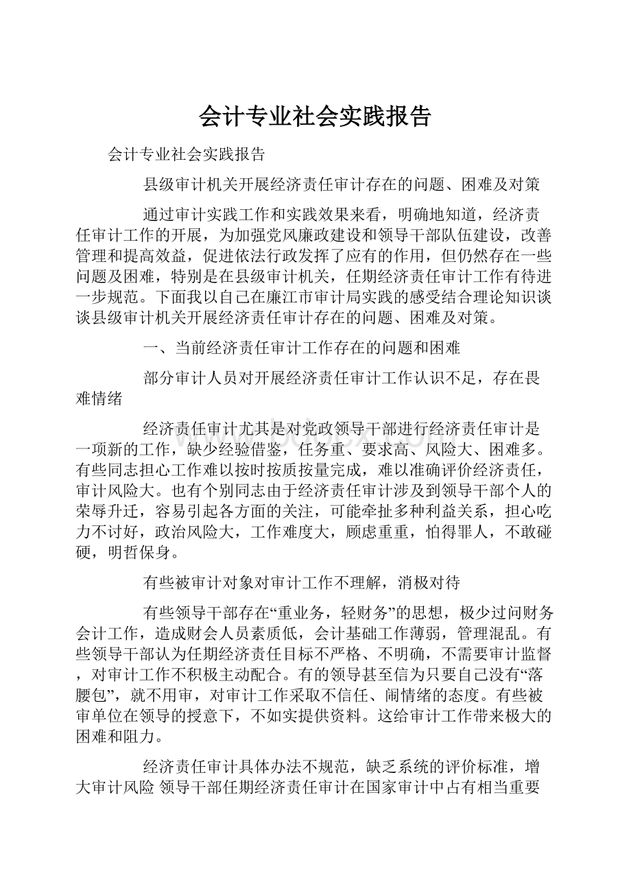 会计专业社会实践报告.docx