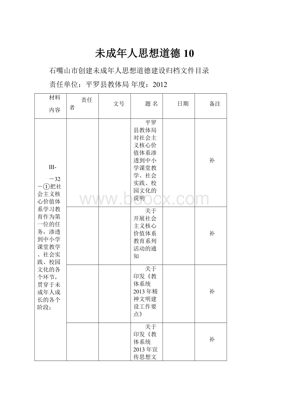 未成年人思想道德10.docx