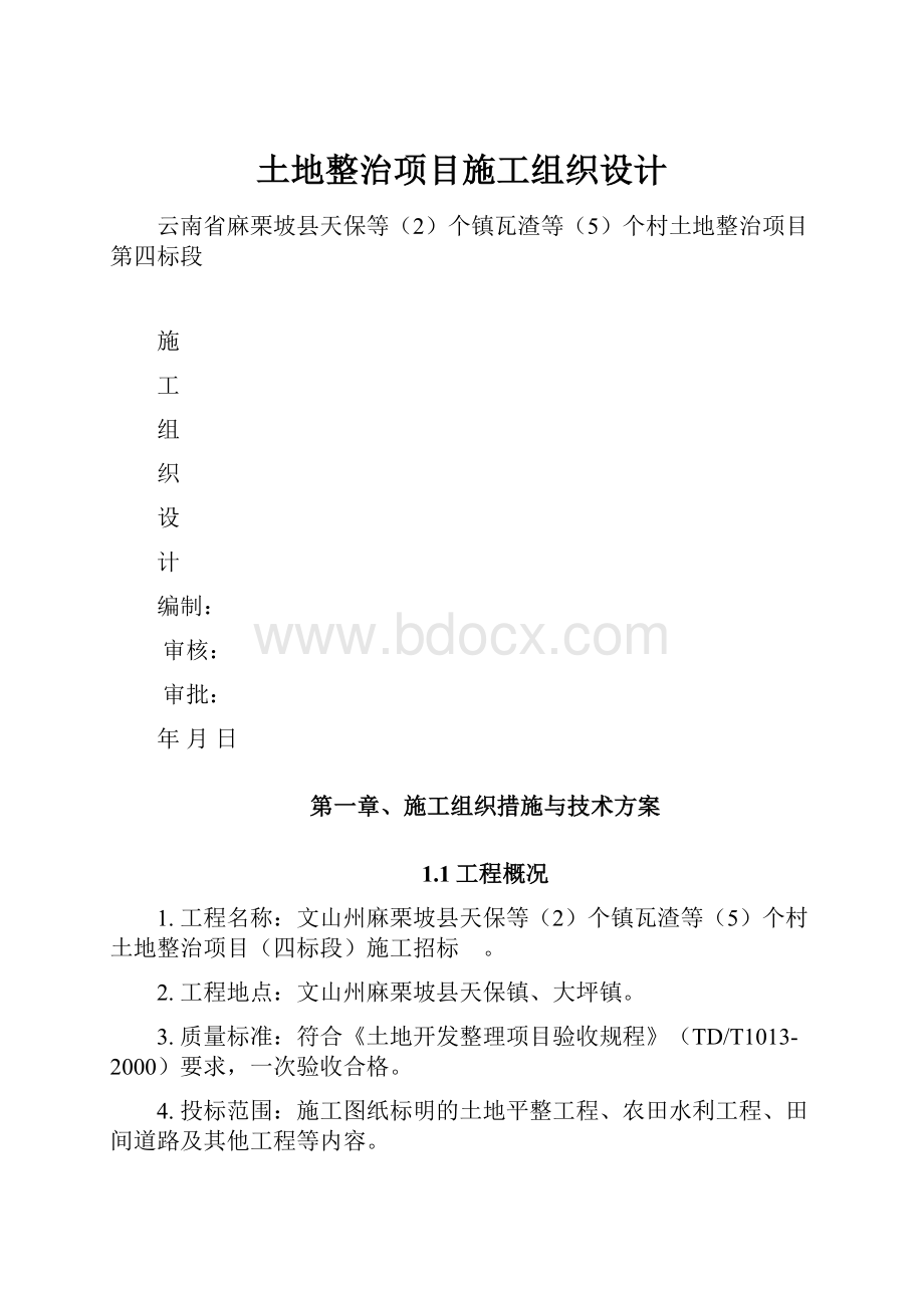 土地整治项目施工组织设计.docx