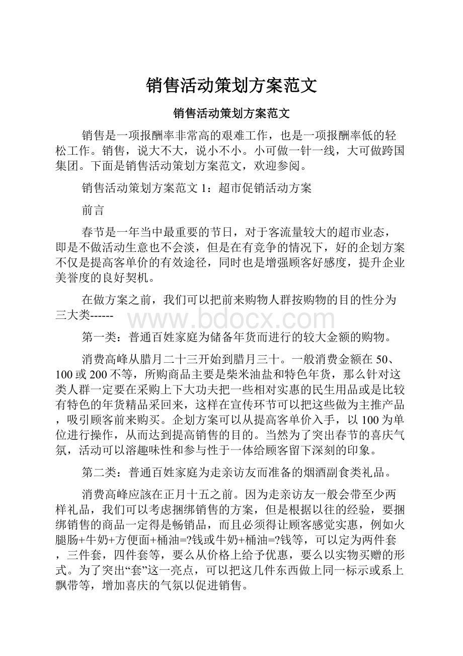 销售活动策划方案范文.docx