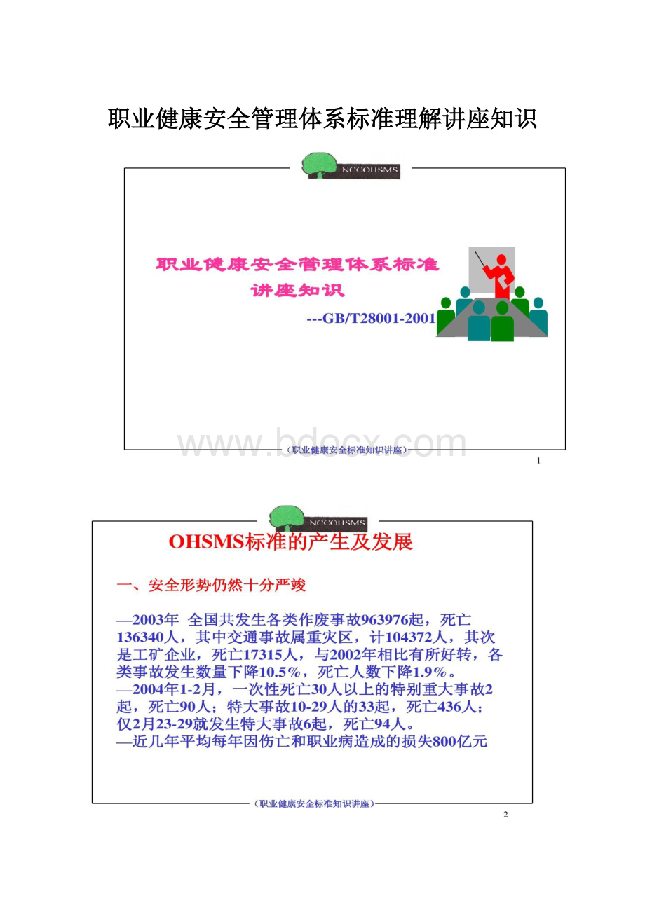 职业健康安全管理体系标准理解讲座知识.docx