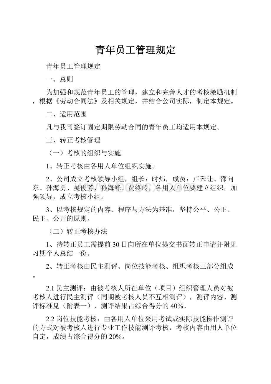 青年员工管理规定.docx_第1页