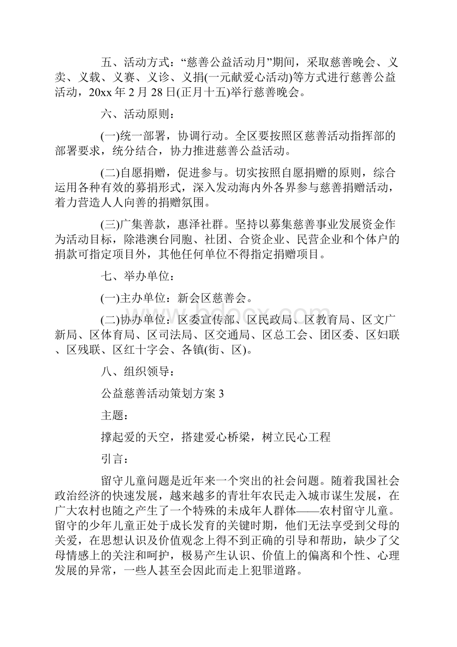 公益慈善活动策划方案5篇doc.docx_第3页