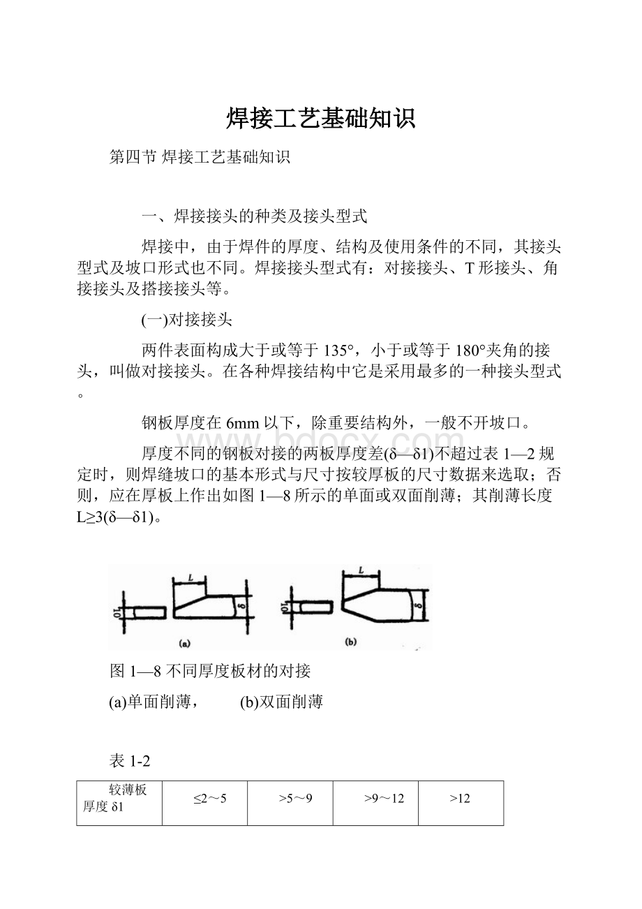 焊接工艺基础知识.docx