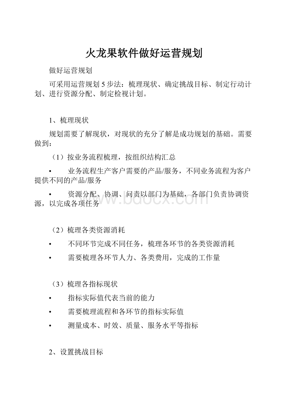 火龙果软件做好运营规划.docx_第1页