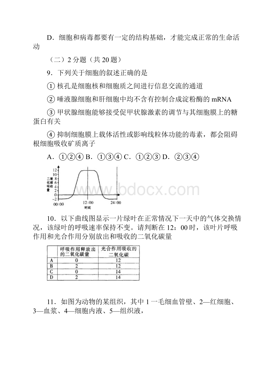 上海市同济一附中届高三上学期期中考试生物.docx_第3页