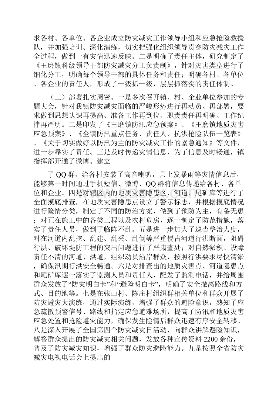 王磨镇防灾减灾工作自查报告.docx_第2页