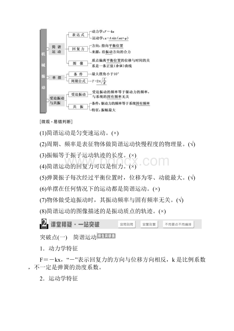 高考物理一轮复习 第十三章 波与相对论 第1节 机械振动选修34.docx_第3页