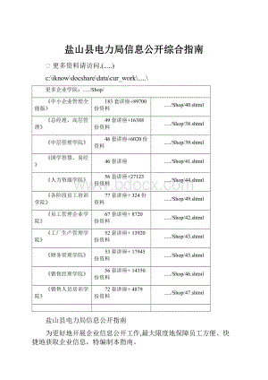 盐山县电力局信息公开综合指南.docx