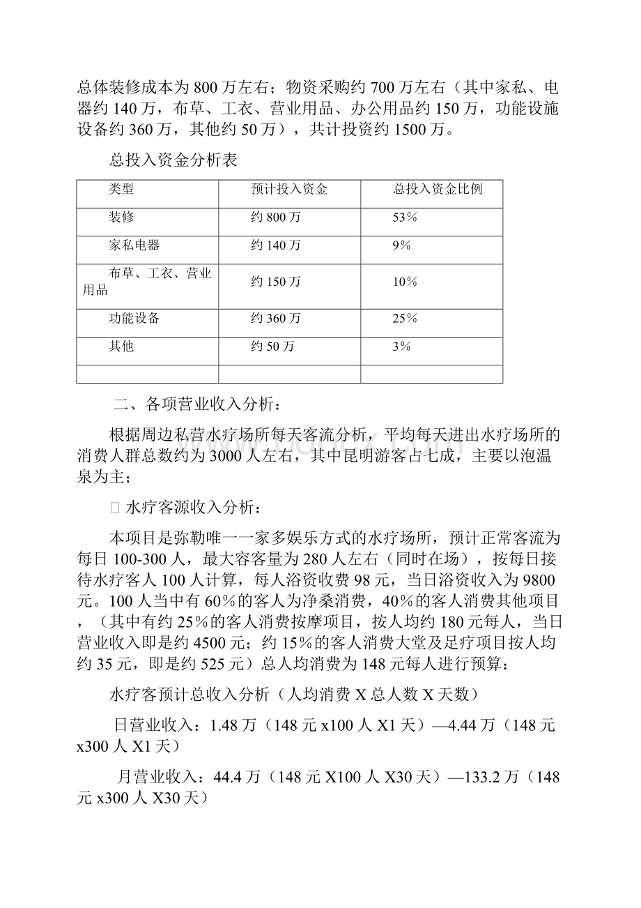 桑拿水疗会所筹建经营及预算项目商业计划书.docx_第2页