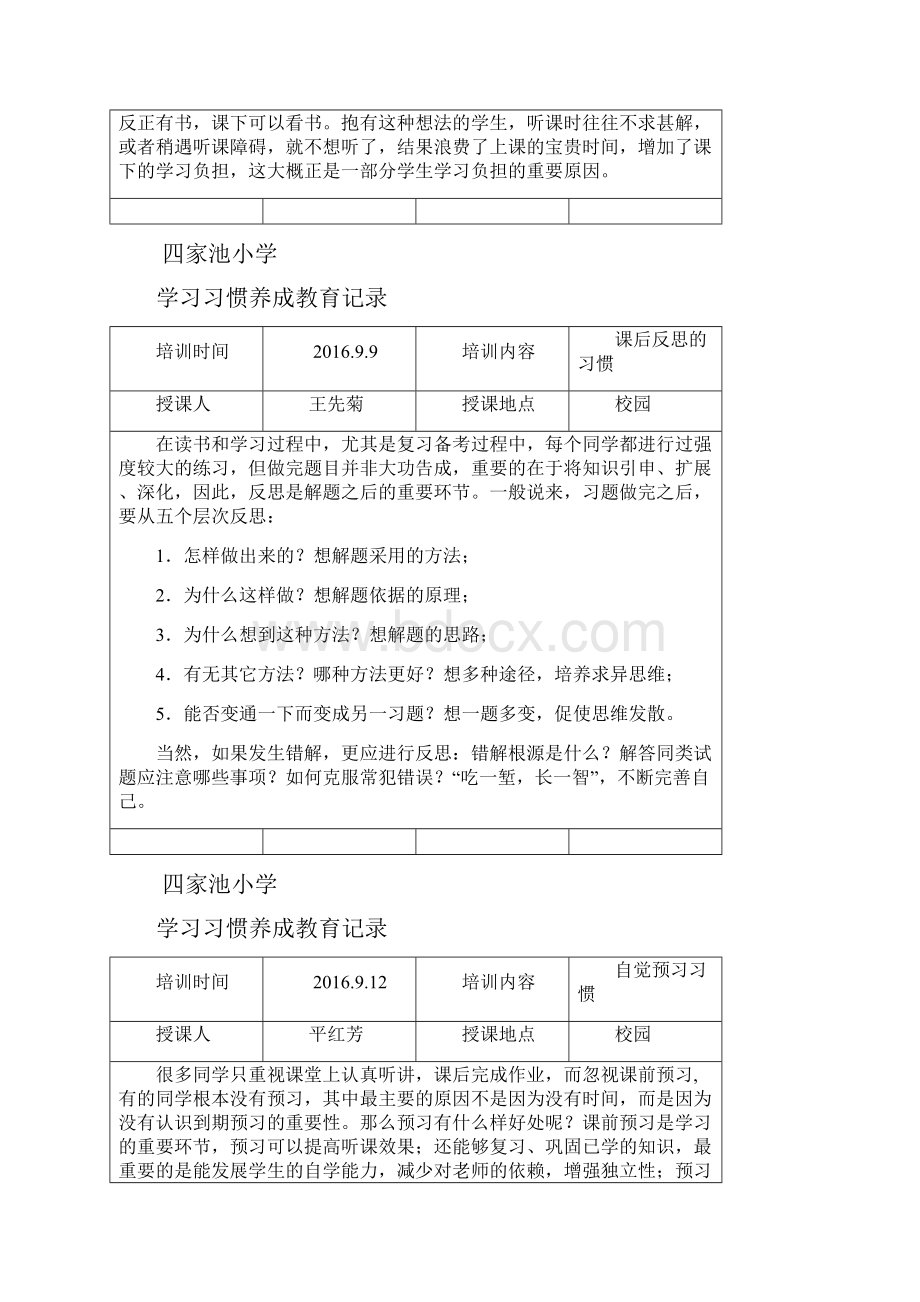 学生的学习习惯养成教育记录簿.docx_第2页