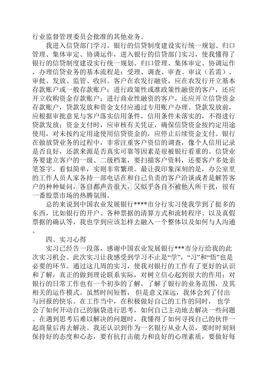 农业发展银行实习报告.docx_第3页