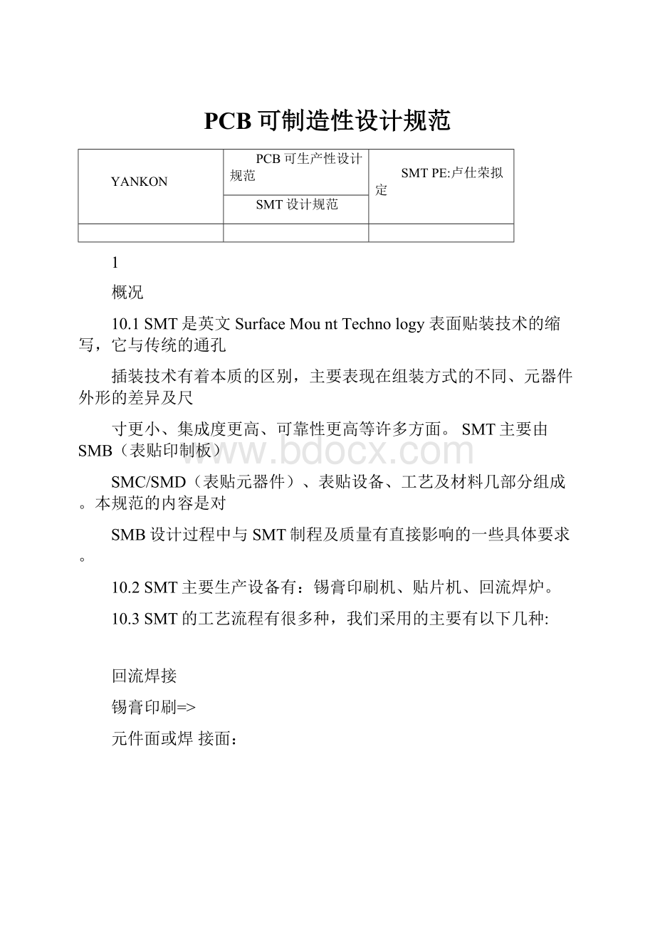 PCB可制造性设计规范.docx